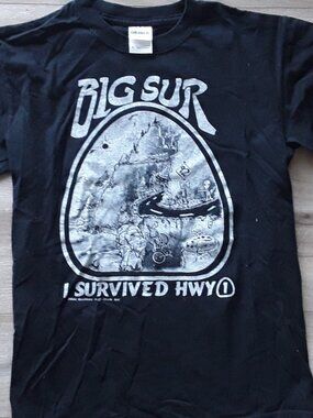 Big Sur I Survived Hwy 1 Graphic Tee 2010 Brian Hendricks Big Sur Shirt Co – S